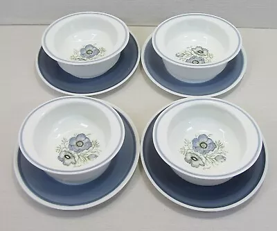 Buy Wedgwood  Glen Mist  Susie Cooper  4 X  Soup Bowl With Saucers • 24.99£