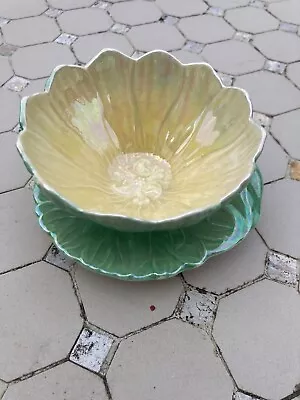 Buy Vintage Royal Winton Grimwades Lotus Lily Lustre Ware Dessert Bowl 1930-1950s • 12£