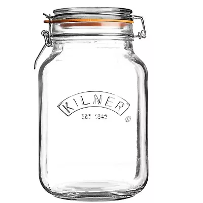 Buy Kilner 1.5Litre Large Glass Food Preserving Cliptop Storage Jars Coffee Sugar • 9.95£