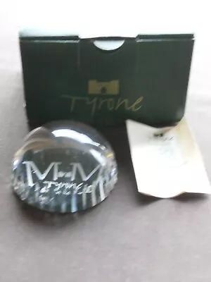 Buy Boxed Tyrone Crystal Millenium DOME Paperweight - Stamped  - Ex Cond • 6.99£