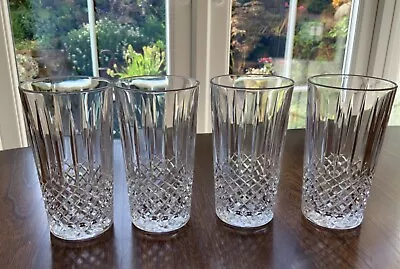 Buy Set Of 4 Crystal Cut Glass Highball Glasses EXCELLENT CONDITION • 25£