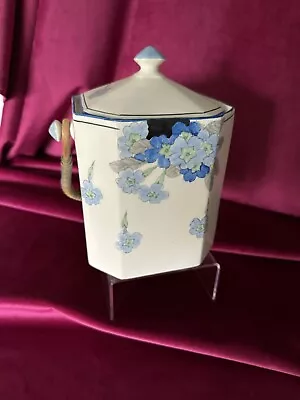 Buy Vintage Crown Devon Fieldings Art Deco Large Hand Painted Biscuit Pot 1930’s • 45£