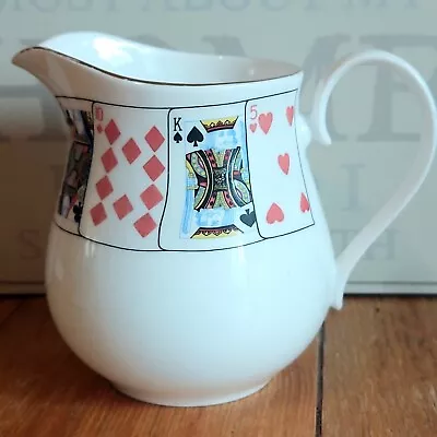 Buy Queens Fine Bone China Milk Jug Playing Cards Design 11cm Poker  • 12.50£