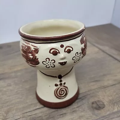 Buy Ancher Iversen Danish Pottery Brown Head Vase Vintage • 39.99£