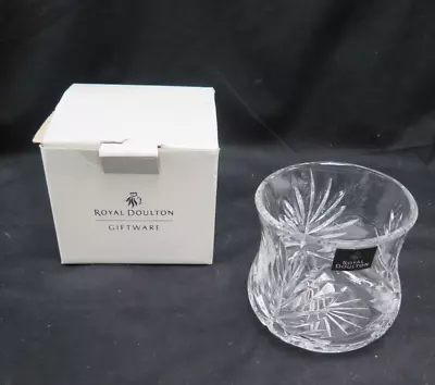 Buy Royal Doulton Crystal Glass Vase Bulb Bowl Height 10cm • 14.99£