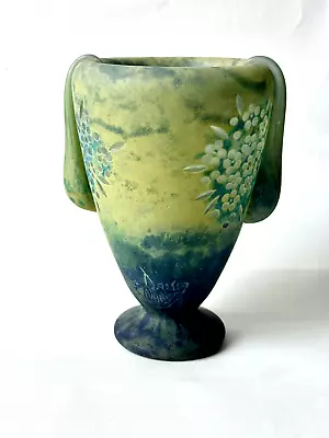 Buy Daum, Extremely Rare Art Nouveau Hydrangea Marbled Glass Vase. 1900 - 1910 • 2,096.84£