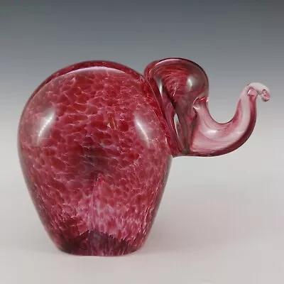 Buy MARKED Wedgwood Speckled Pink Glass Vintage Elephant RSW405 • 45£