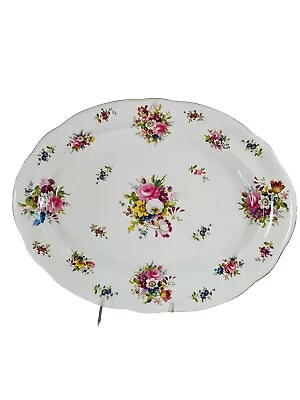 Buy HAMMERSLEY & CO Bone China OVAL SERVING PLATTER Made In England  Roses Gold Rim • 41.97£