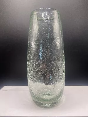 Buy Art Glass Clear Crackle Glass Bud Vase • 14.94£
