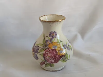 Buy James Kent Ltd Miniature Vase Longton England 3012 Purple Pink Floral 2.5  Tall • 9.31£