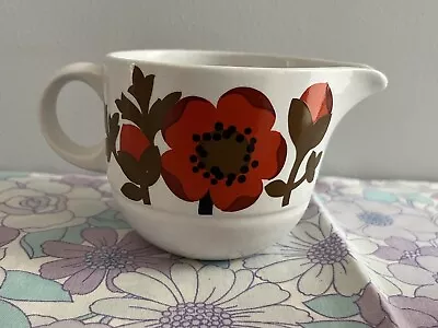 Buy Alfred Meakin Poppy Red Creamer Milk  Cream Jug Mid Century Vintage 1960's Retro • 6.99£