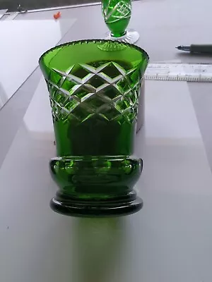 Buy Green Bohemian Overlay Glass Vase • 4£