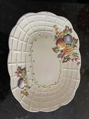 Buy Clarice Cliff Newport Pottery Fruit Serving Plate 26 X 21cm • 30£