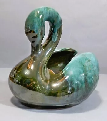 Buy Vintage Blue Mountain Art Pottery Canada Drip Glaze SWAN BOWL Figurine Retro • 9.99£