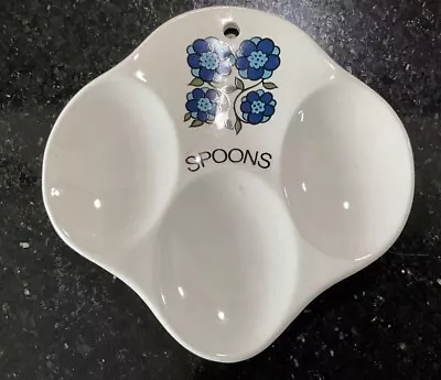 Buy Vintage Taunton Vale Spoon Rest Blue Flowers As Found • 8£