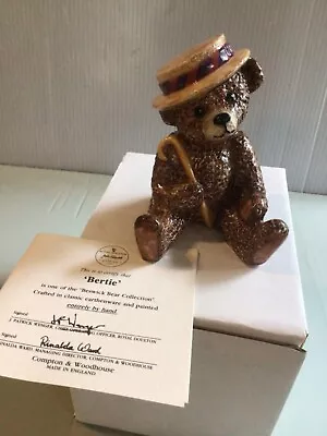 Buy Rare Royal DOULTON BERTIE OF JOHN BESWICK BEAR COLLECTION Boxed With Certificate • 39.95£