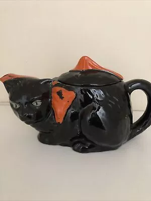 Buy Art Deco Crown Ducal Black Cat Teapot Vintage 1930s / 40s • 12£