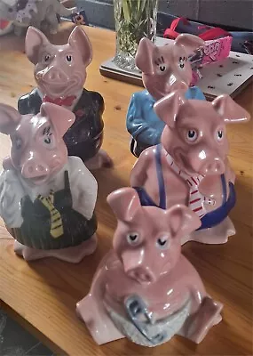 Buy Wade Natwest Pigs Full Set With Stoppers - Money Boxes / Piggy Bank Vgc • 49.99£