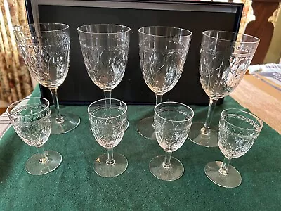 Buy 1930's Glasses ,4 Water, Wine, Or Champagne...With 4 Cordials • 65.19£