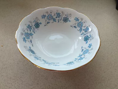 Buy Colclough Braganza Blue Floral Vintage Bone China Cereal Bowl • 7£