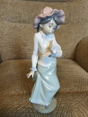 Buy Nao By Lladro Figurine- Young Girl Lovingly Holding A Dove.rare& Retired • 9£