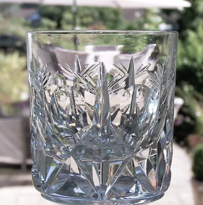 Buy 1x BRIER Heavy Lead Crystal SPUTNIK TOTEM Cut Glass Whisky Tumbler - 9cm, 550g • 20£