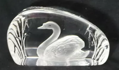 Buy SWAN Wedgwood Crystal Glass Paperweight Design Collectable • 4.95£