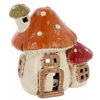 Buy Shudehill Giftware Village Pottery 2 Mushroom House Tealight Holder 335645 • 22.50£