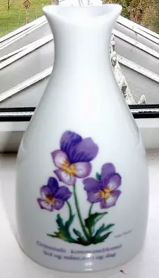 Buy Scandinavian Porsgrund Pottery 1996 Norway Grimstad Kommuneblomst 1971-1996 Vase • 6.99£