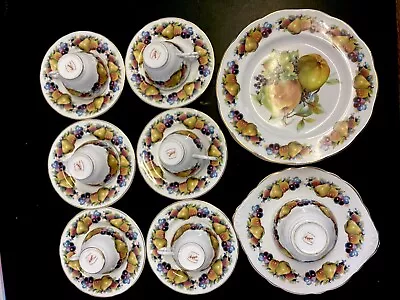 Buy Vintage Burslem Argyle Fruit Patterns China Cups,plates And Sugar Bowl ( 18pcs) • 50£