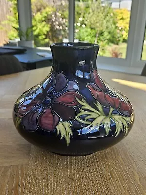 Buy Moorcroft Pottery Baluster Vase Anemone Blue Designed By William Moorcroft • 120£