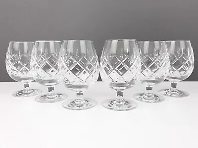 Buy Vintage 6 X Small Webb Corbett Crystal Brandy Glasses Signed • 29.99£
