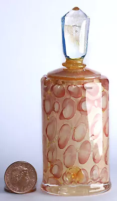 Buy Richard Clements, Australian Art Glass Perfume Bottle, Pinkish Cylindrical • 74.50£