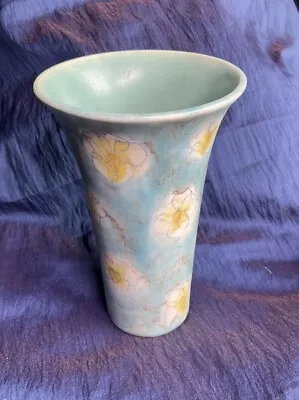 Buy Vintage Beswick Ware Vase Turquoise With Yellow Daffodils Made In England • 30£