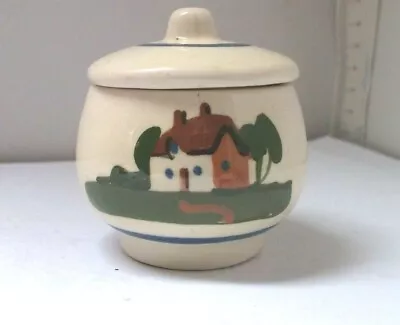 Buy Dartmouth  Pottery  Torquay Cottage Ware Lidded Mustard Pot • 10£