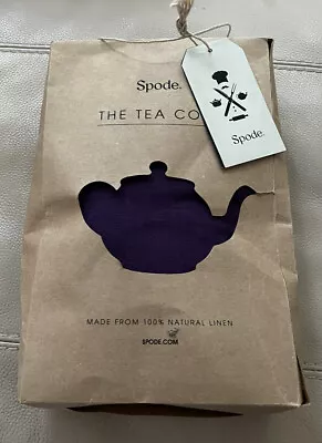 Buy Spode Natural Linen Tea Cosy -Aubergine • 9.50£