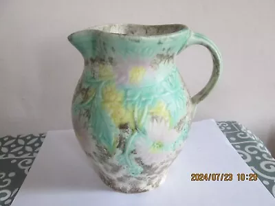 Buy Hancocks Ivory Ware Art Deco Hand Painted Pottery China Floral Jug Pitcher C1930 • 11.99£