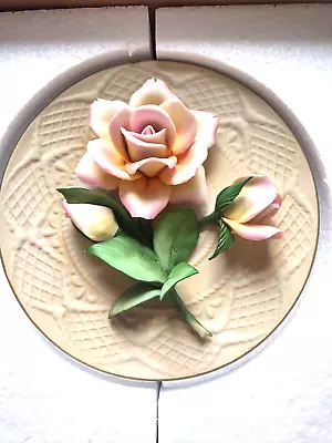 Buy Capodimonte England Rose Limited Edition Dinner  Wall Plate  Vintage • 25£