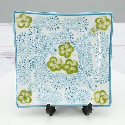 Buy Radiance Homewares 2 X Dessert Plates, Blue, Green, White Decorative Dinnerware • 9.13£