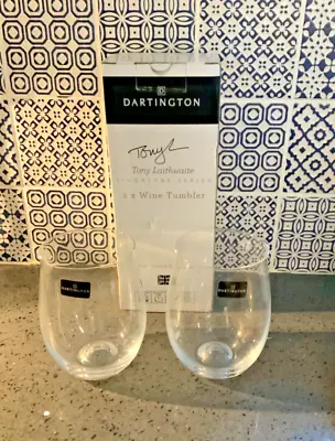 Buy DARTINGTON CRYSTAL TONY LAITHWAITE Signature Series Wine Tumblers Boxed Set Of 2 • 18£