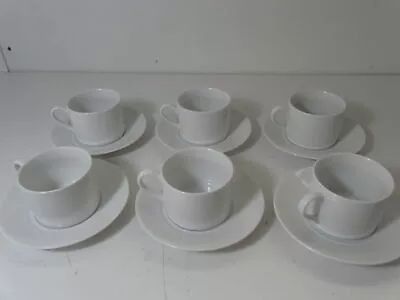 Buy Royal Worcester Classic White Cups And Saucers Set Of 6 Porcelain • 18£