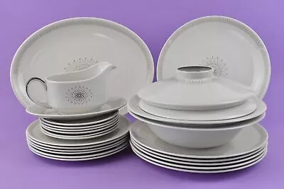 Buy Royal Doulton 'Morning Star' Bone China Dinnerware Set X 23 Plates Gravy Boat • 24.99£