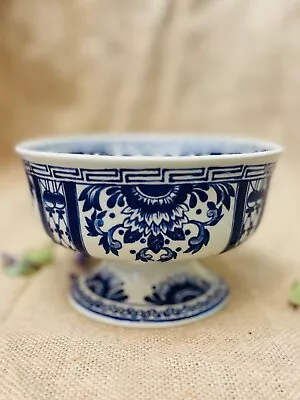 Buy Vintage Royal Boch Belgium Fruiter,Delft Blue Ceramic Bowl,16 Cm X10cm, Floral   • 28£