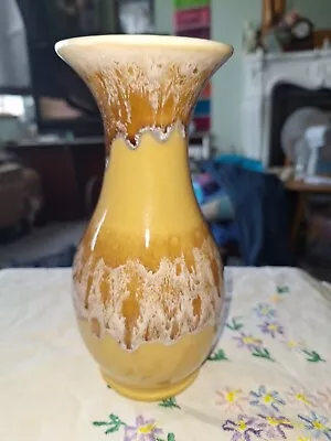 Buy Vintage Kingston Pottery Honeycomb Mottled Lava Vase 8 Inch • 9.99£