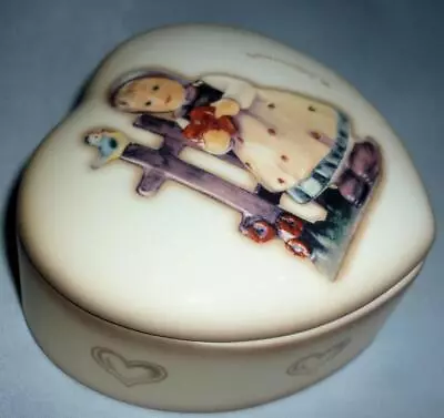 Buy Pretty Cute Goebel Hummel Heart Sweet Greetings Trinket Pin Coin Dish Pot Box • 14.99£