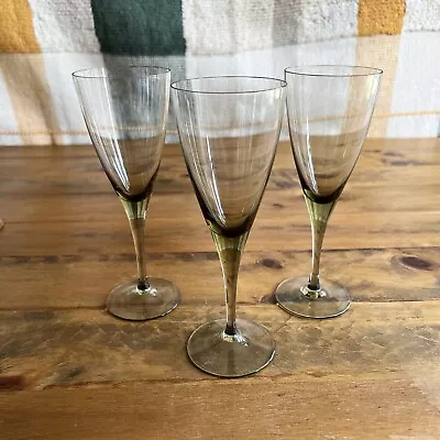 Buy Vintage Swedish Orrefors, Set Of 3. Smoked Grey Mirabel Schnapps Glasses 1960s • 25£