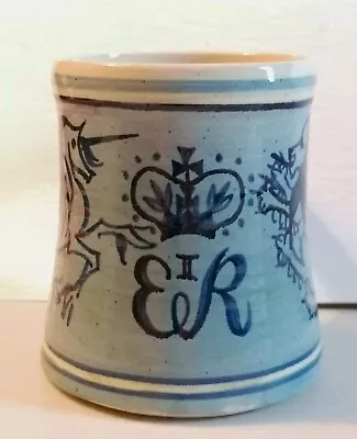 Buy Seviers Old Hampstead Pottery London - Lion Unicorn Elizabeth II Coronation Mug • 21.99£