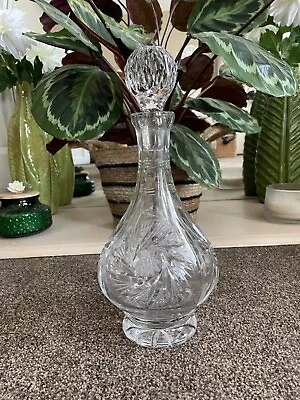 Buy Vintage Lead Crystal Cut Glass Decanter • 7£