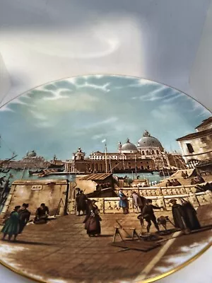 Buy Crown Staffordshire China Canaletto 1697/1768 Quay Piazzetta Plate 23cm #LH • 2.99£