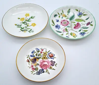 Buy Minton And Royal Worcester Trinket / Pin Dishes / China Coasters Bundle X3 VGC • 11.50£
